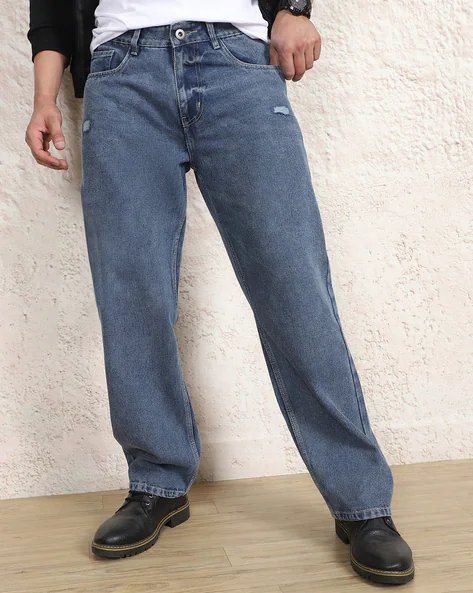 Light Wash Distressed Jeans
