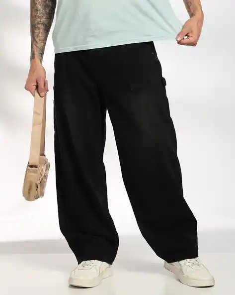 Full Length Carpenter Style Light Wash Jeans