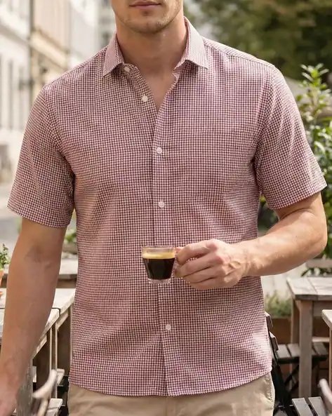 Short Sleeve Checke