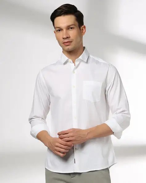 Slim Fit Cotton Dobby Shirt