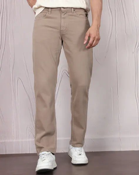Ankle Length Fly With Button Closure Clean Wash Jeans