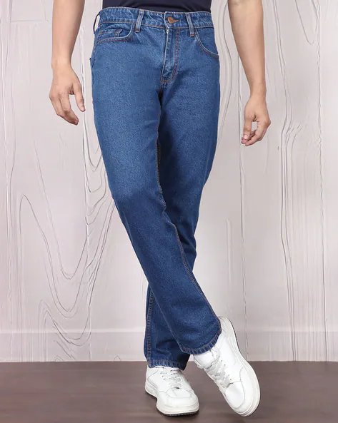 Full Length Fly With Button Closure Light Wash Jeans