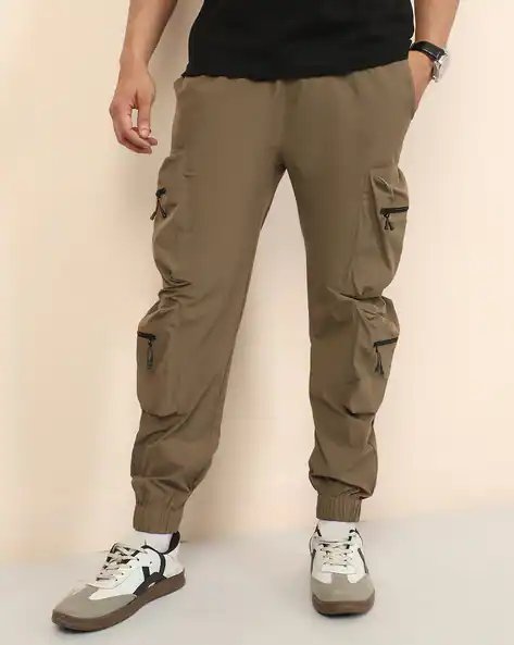 Ankle Length Elasticated Waist Cargo Style Joggers