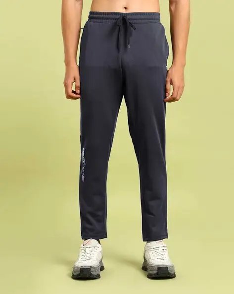 Grey Men Slim Fit Sports Track Pants