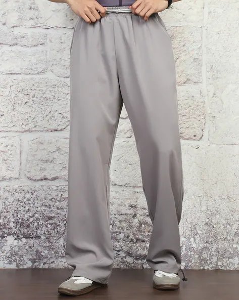 Full Length Elasticated Drawstring Waist Track Pant