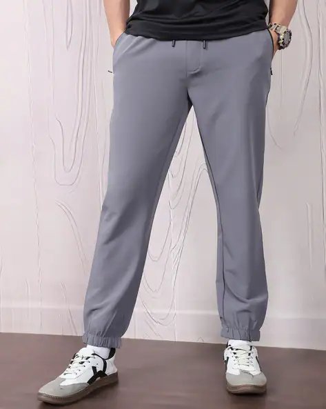 Ankle Length Elasticated Drawstring Waist Joggers