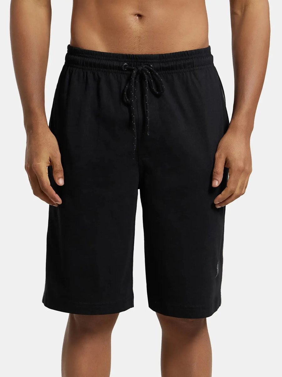 Black Knit Sport Shorts