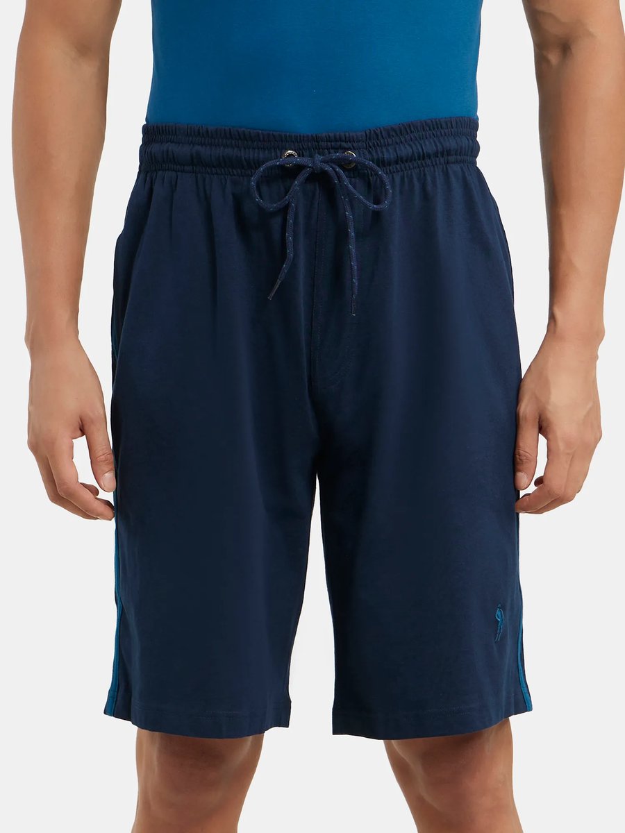Men Beige Cotton Printed Shorts
