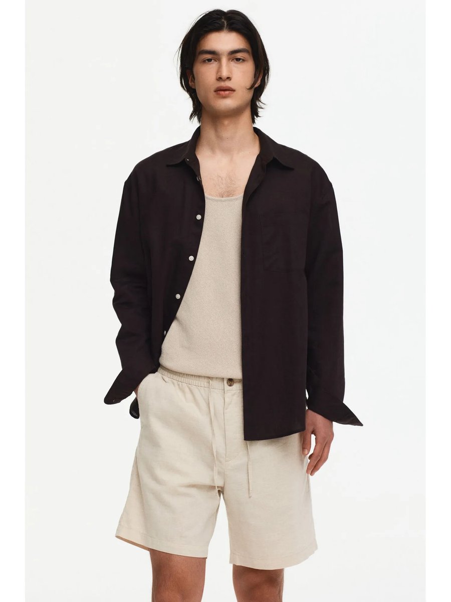 Solid Relaxed Fit Shorts