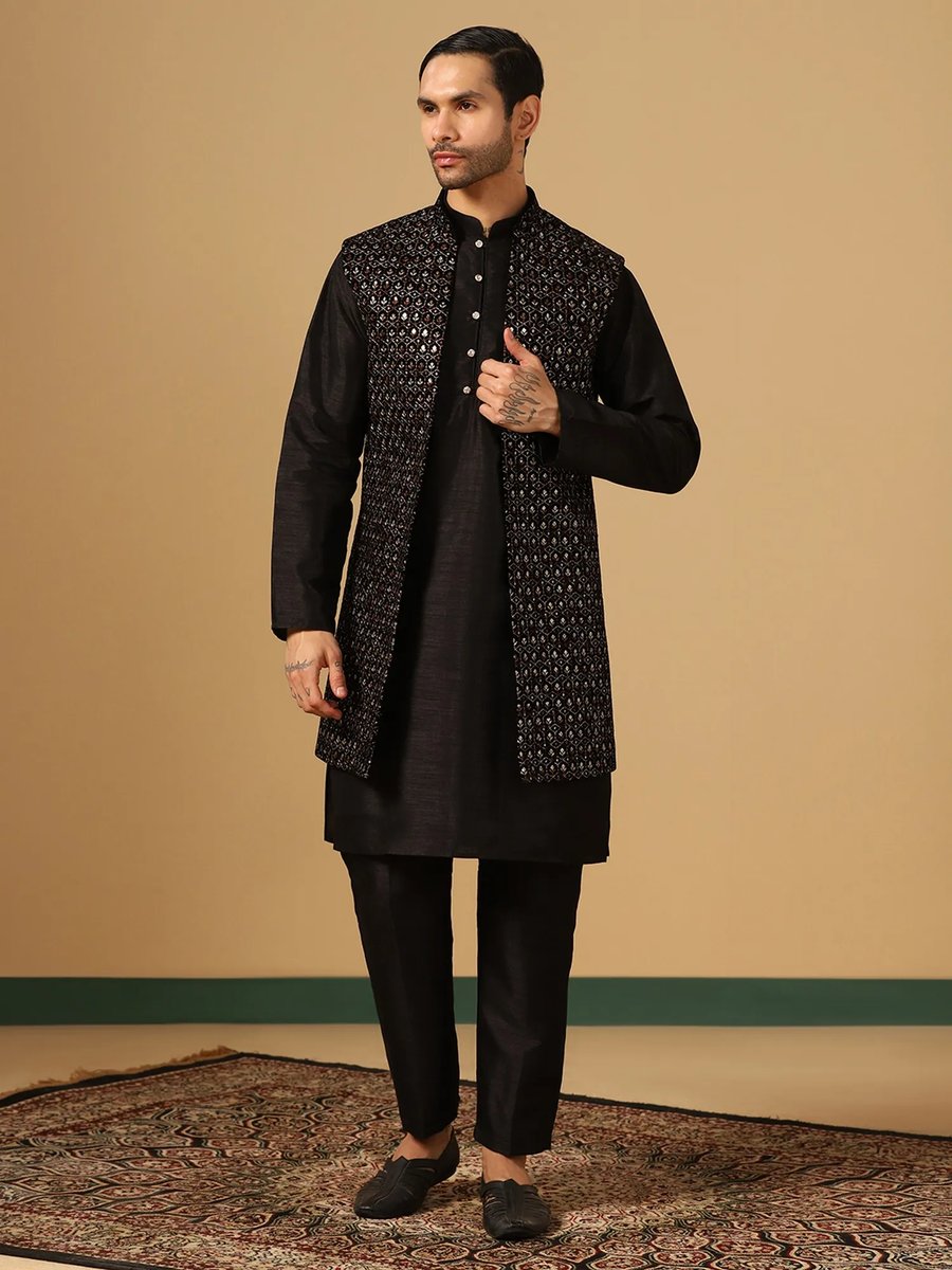 Lemonade Pink Sherwani And Trouser Set Of 2