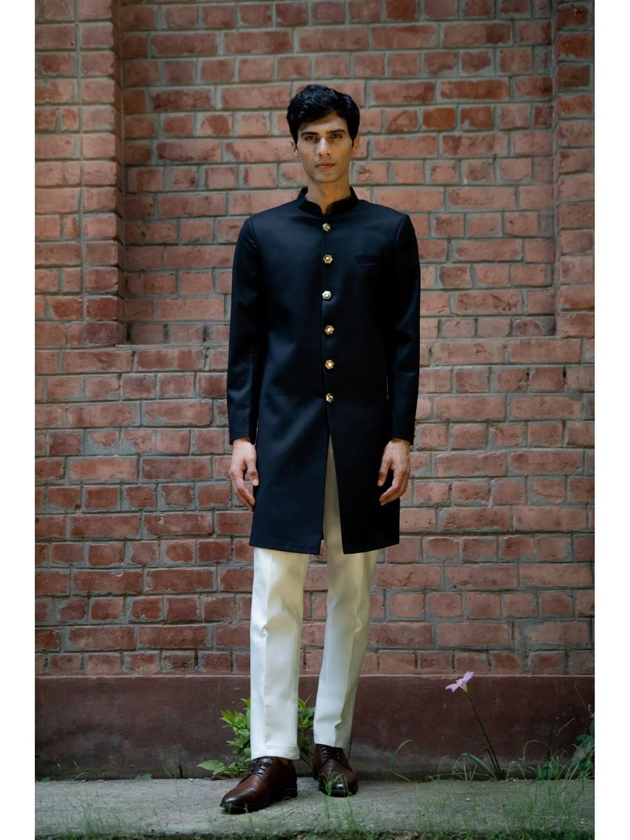 Men Wine Sherwani