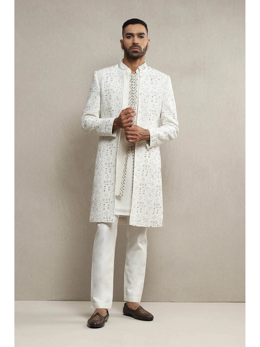 Men S Pink Embellished Sherwani
