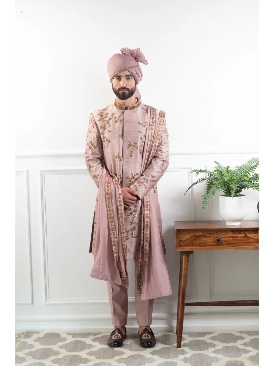 Men Wine Jacket And Sherwani