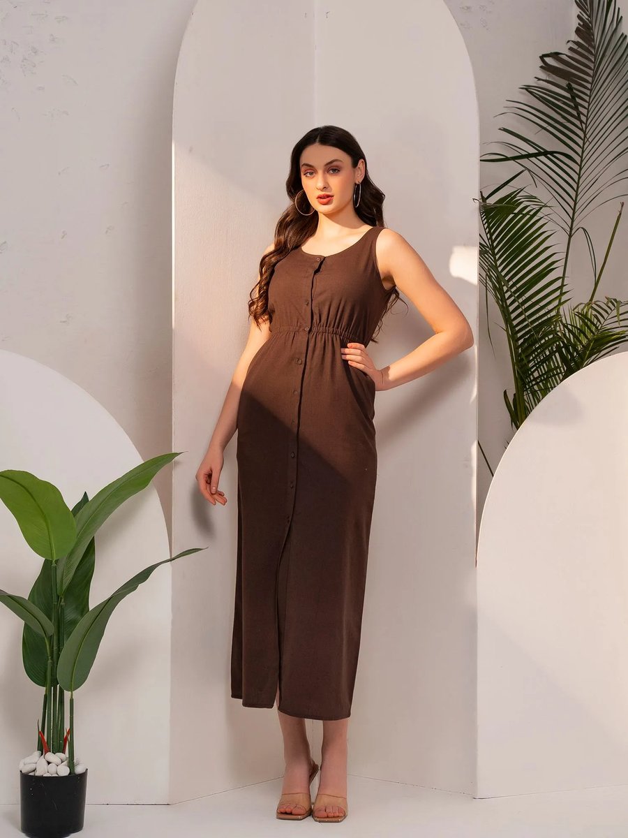 Brown Round Neck Shirt D