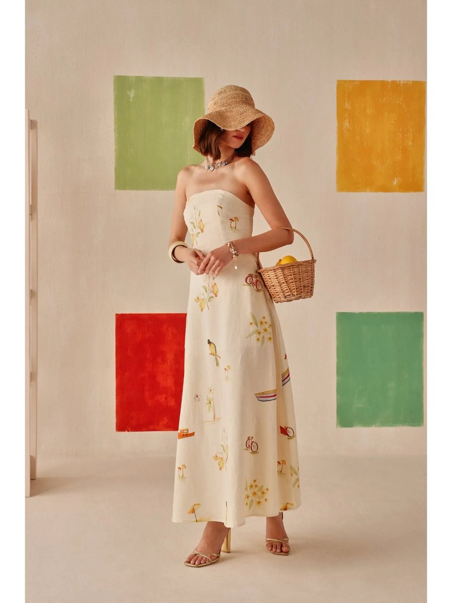 Midi Dress With Black Floral With Belt