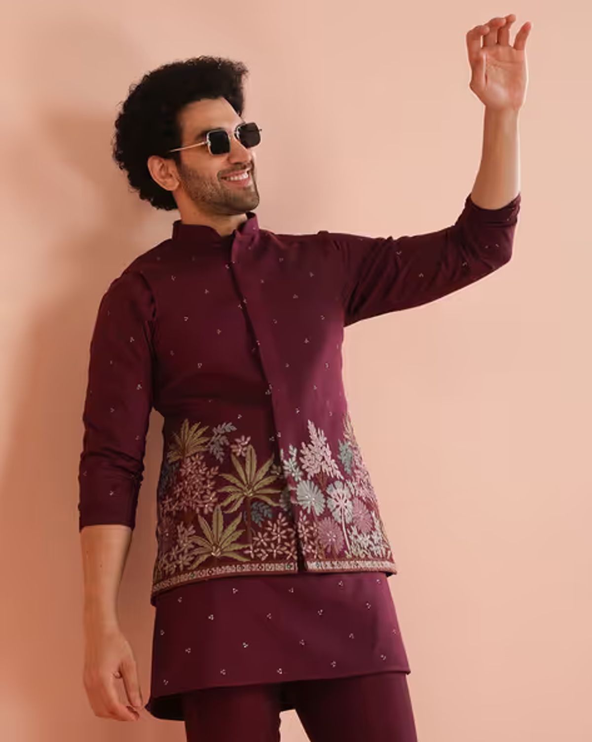 Men Embroidered Nehru Jacket