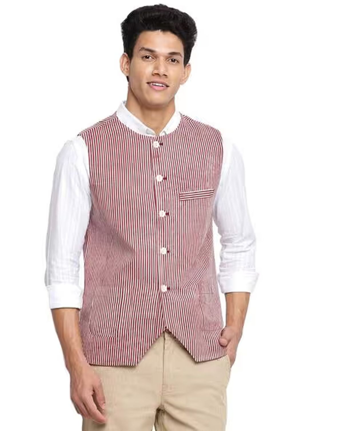 Striped Nehru Jacket