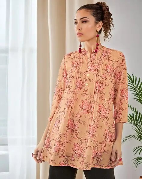 Women Floral Print A Line Kurti