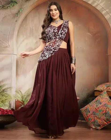 Embroidery Lehenga Choli Set With Dupatta