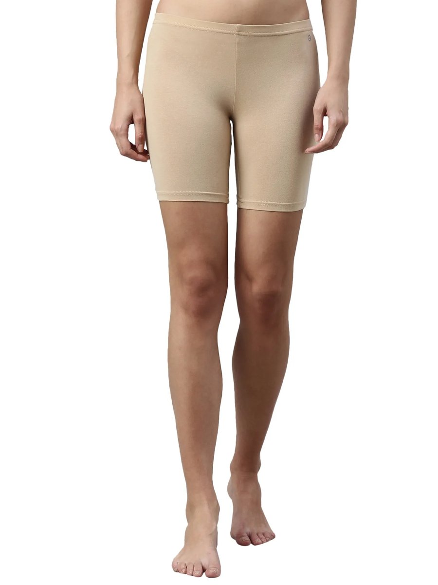 Womens Essentials E032 Mid Waist Stretch Cotton Cyclic Shorts
