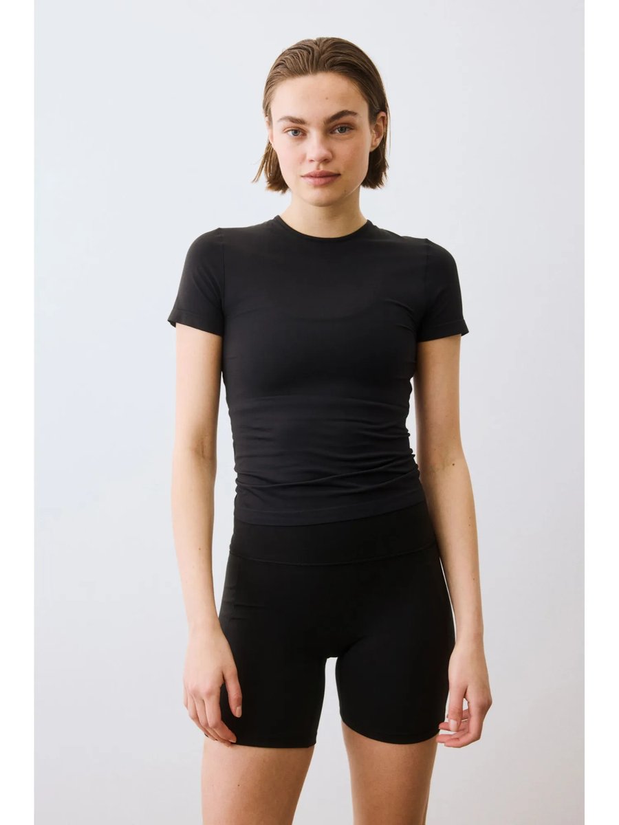 Women Black Sports Cycling Shorts With Softmove