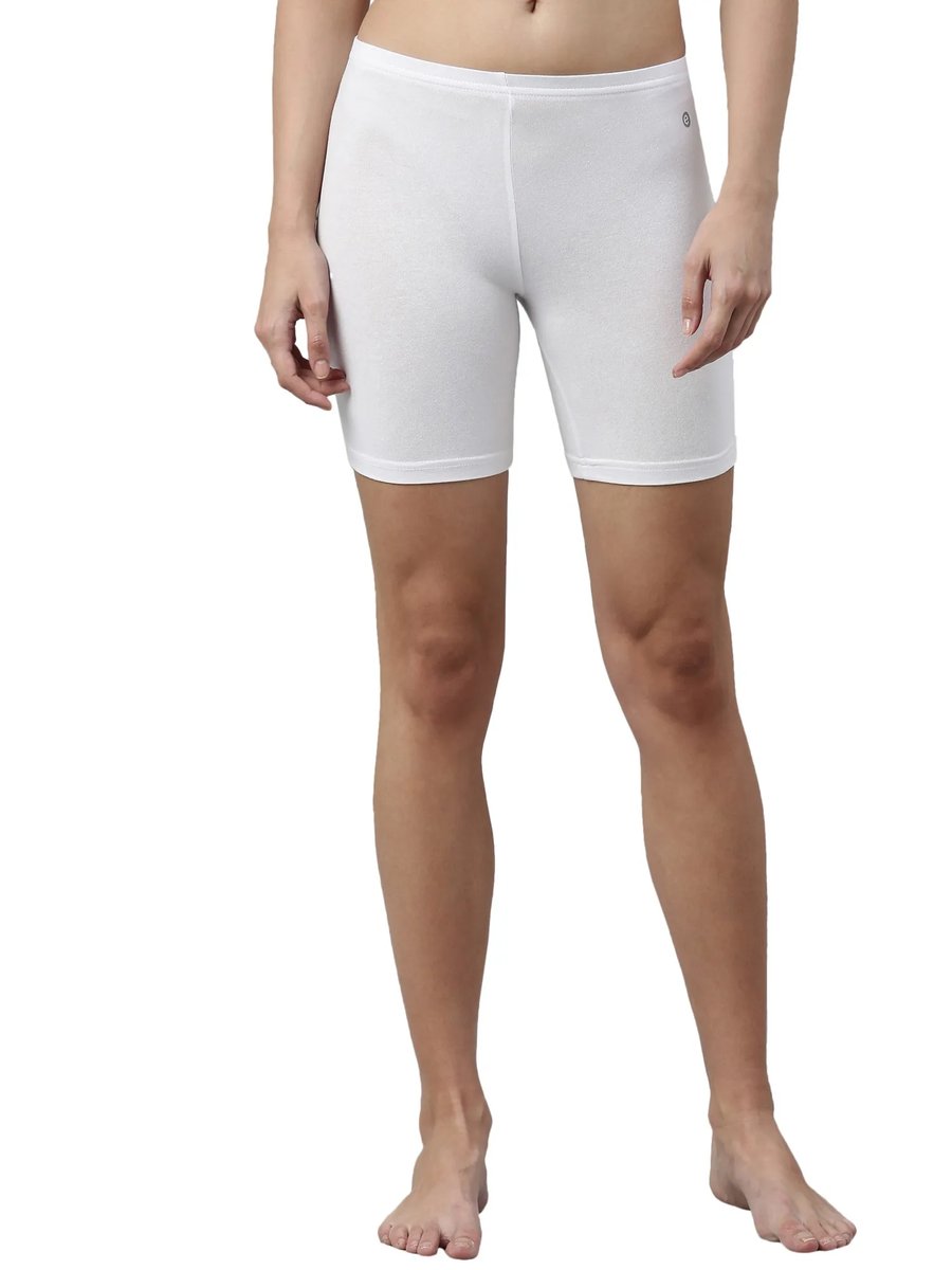 Womens Essentials E032 Mid Waist Stretch Cotton Cyclic Shorts