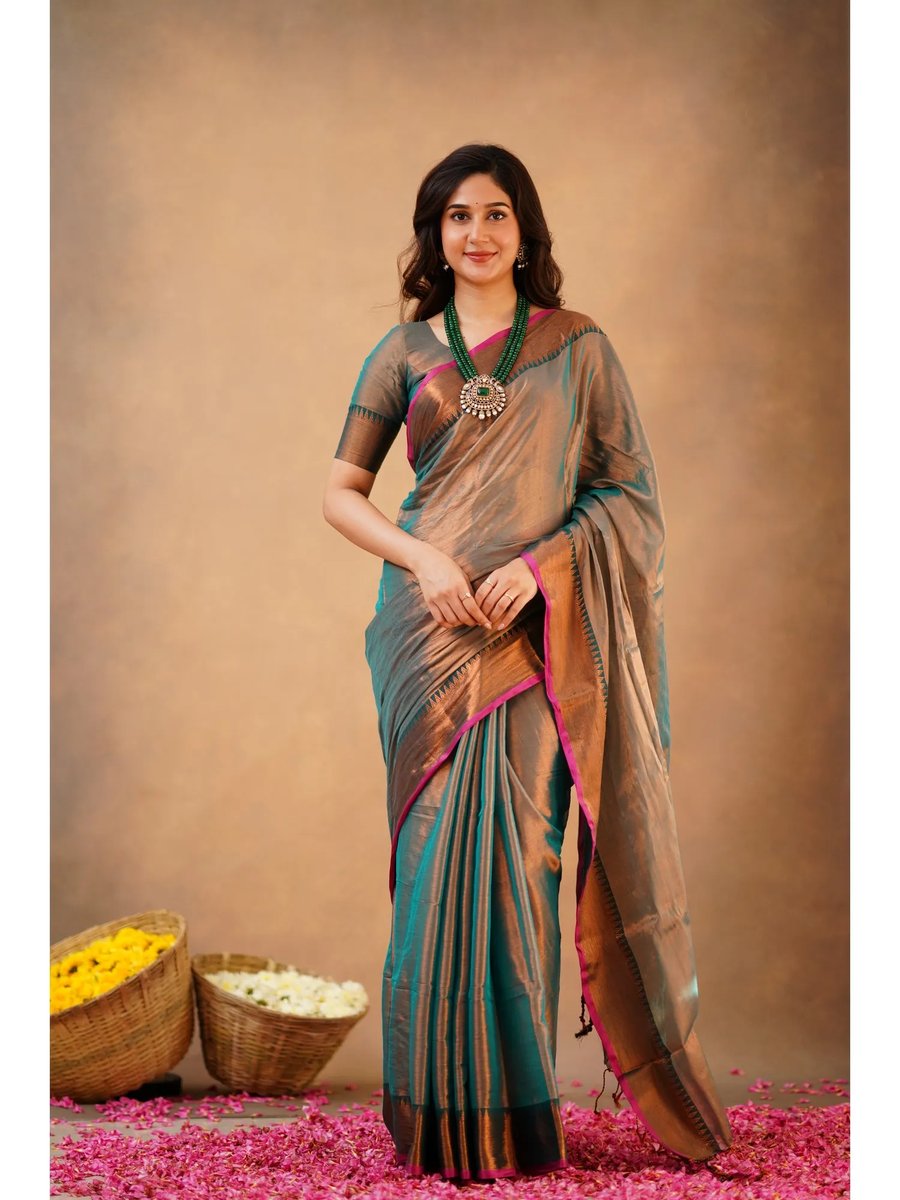 Rangoli Silk Heavy Embroidred Saree With Unstitched