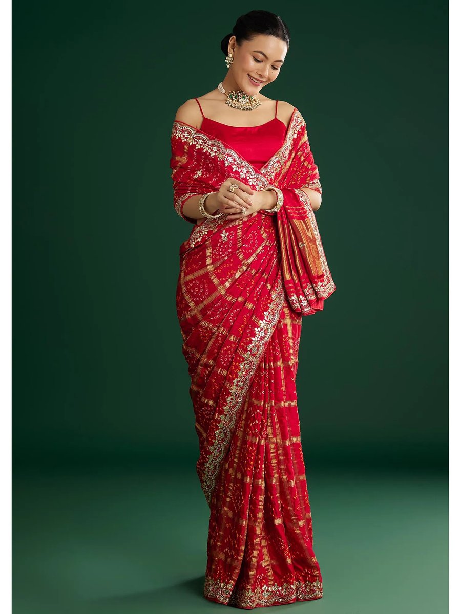 Embroidered Designer Saree With Unstitched Blouse