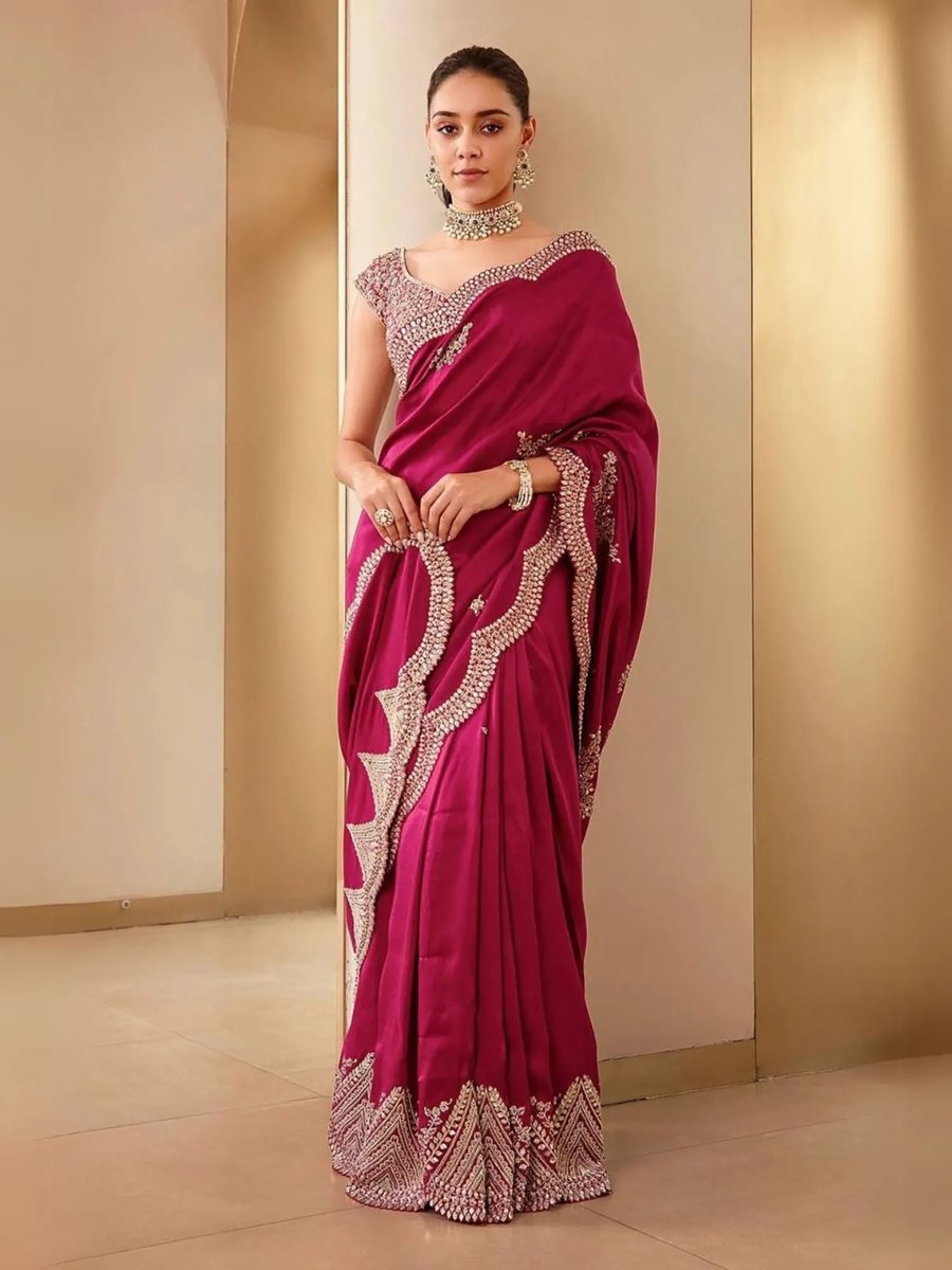 Woven Banarasi Kanjivaram Saree With Unstitched Blouse