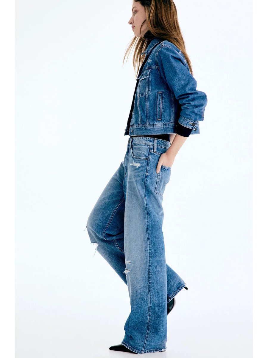 Women High Rise Wide Leg Jeans