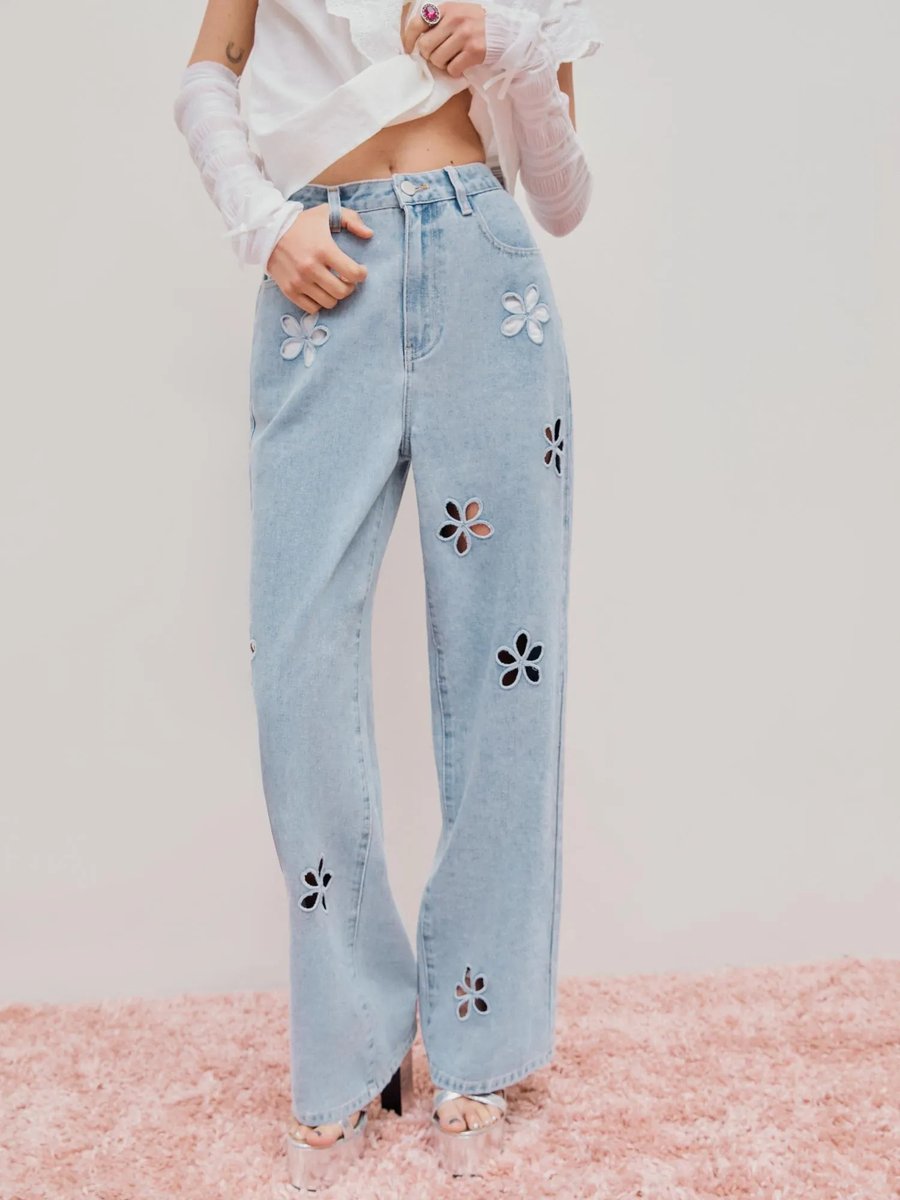 Women S Blue Loose Fit Jeans