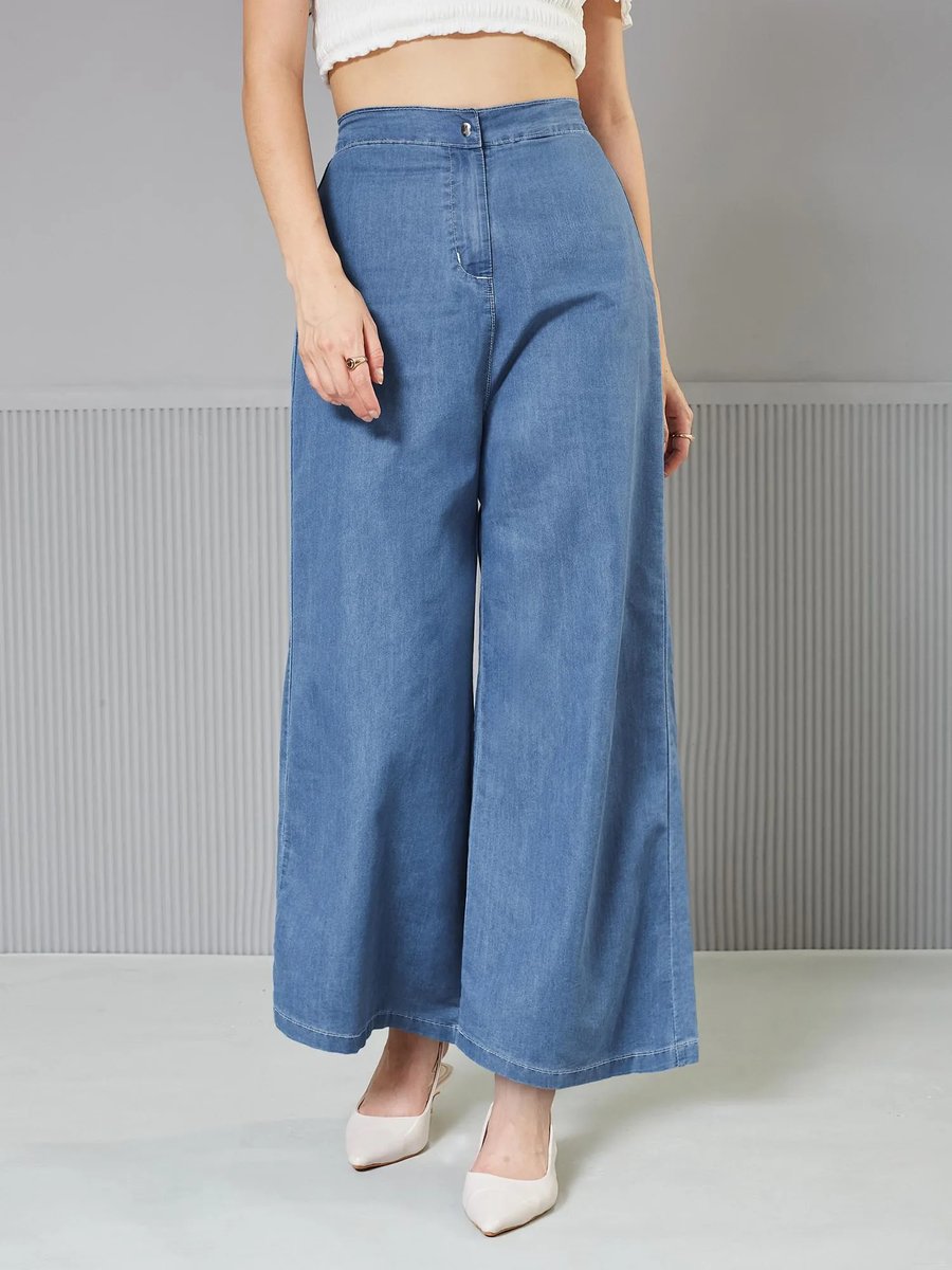 Only Womens Embroidered Straight Fit High Ris