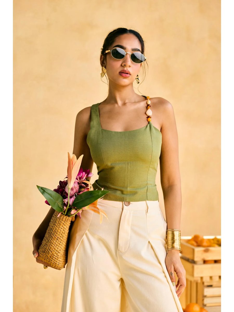 Womens Aamras One Shoulder Embellished Top