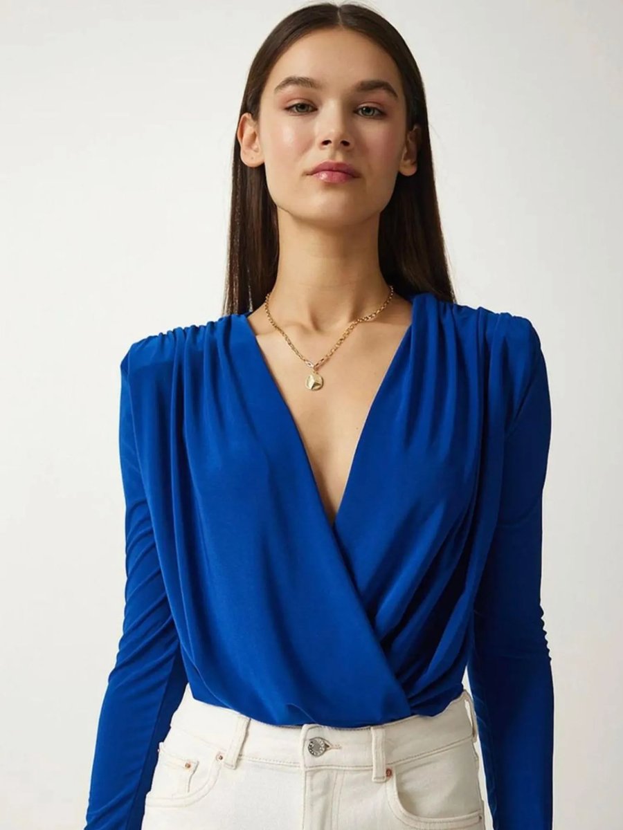 Royal Blue Bodysuit Top Blue