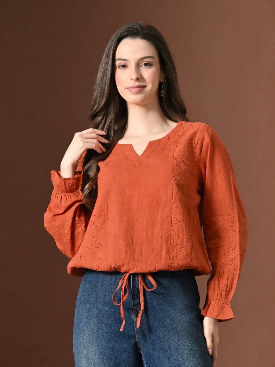 Cotton Embroidered Top