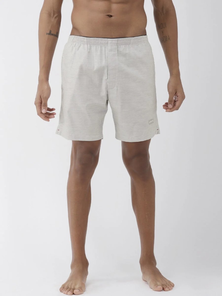 Men Soft Cotton 300 Ls Solid Plain Woven Boxer Shorts
