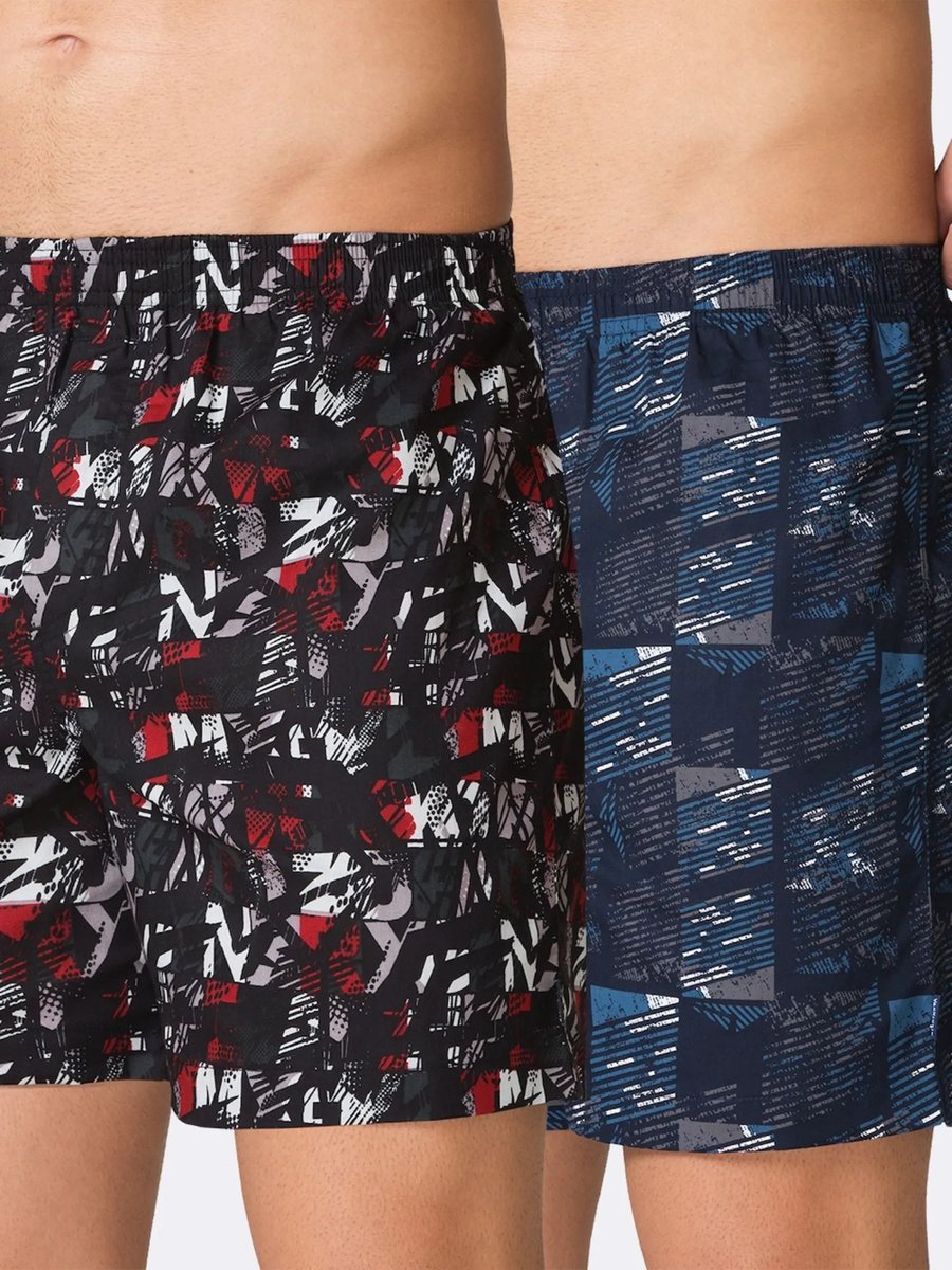 Mercerized Cotton Poplin Allover Functional Pocket Boxers